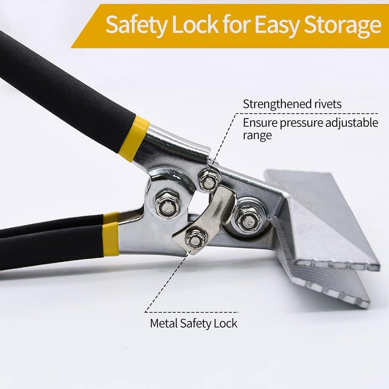 Mdvora Hand Seamer, 6in Straight Jaw Sheet Metal Bender Tools, Sheet Metal Seamer Form Edge Seamer Seaming Plier with Ergonomic Handle, for Bending and Flattening Sheet Metal Hand Tool - Image 4